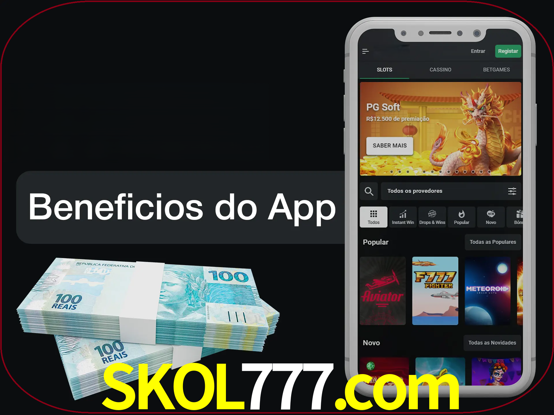 Obtenha todos os benefícios usando o aplicativo.