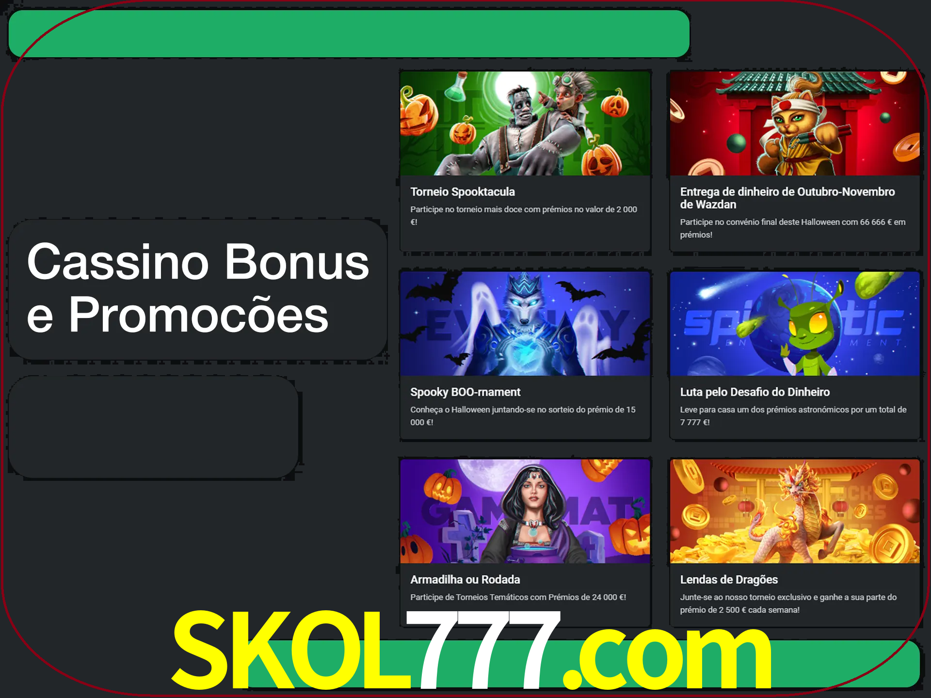 Verifique se há novos bônus de cassino para reivindicar.