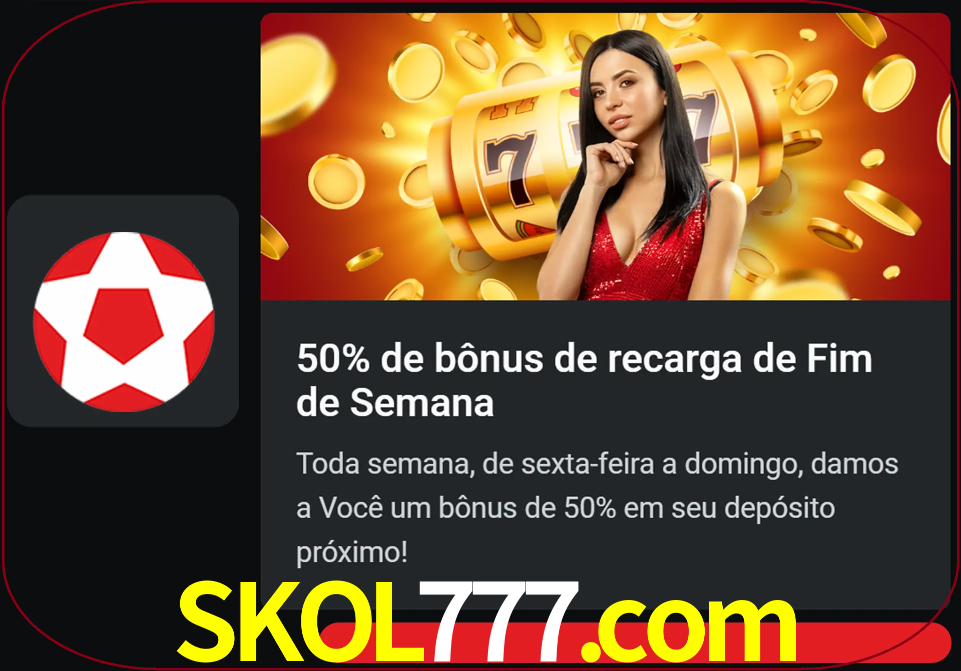 Volte a cada semana para receber novos bônus em dinheiro.