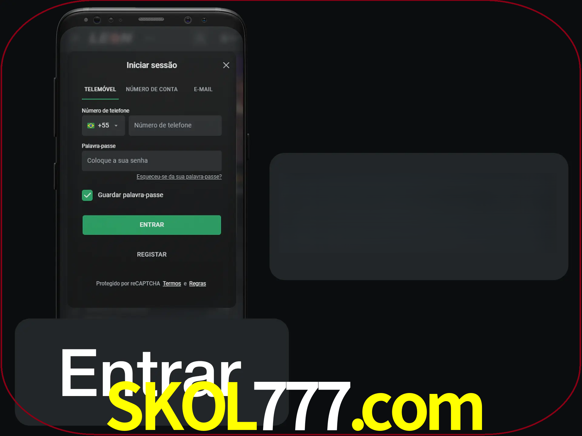 Faça o login para começar a apostar e jogar no cassino.