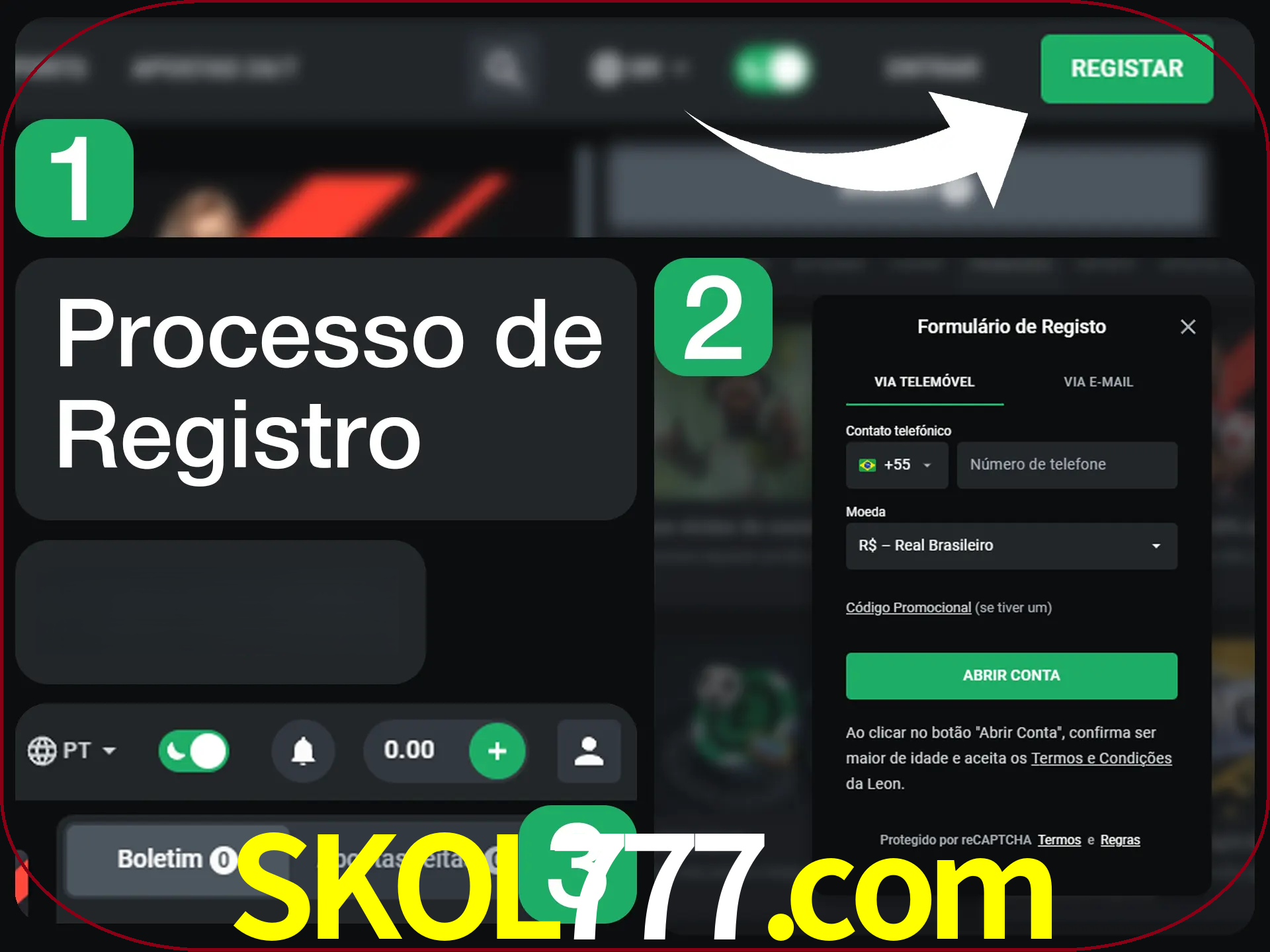 O processo de registro na LeonBet é simples.