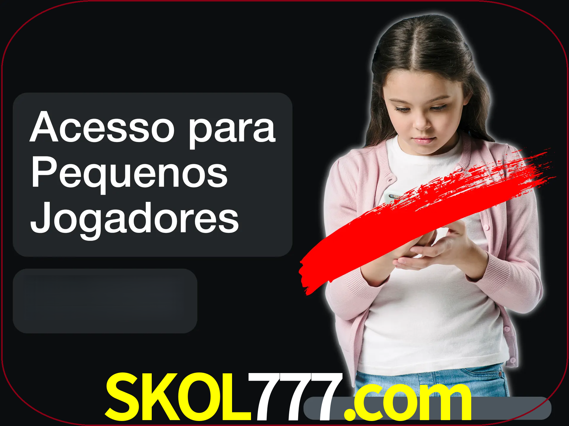As crianças não podem jogar jogos de cassino.